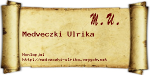 Medveczki Ulrika névjegykártya